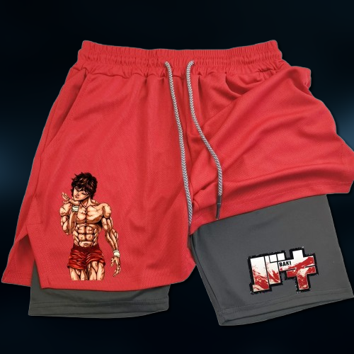 “Demon Back” Gym Shorts 🥊 – Baki Inspired