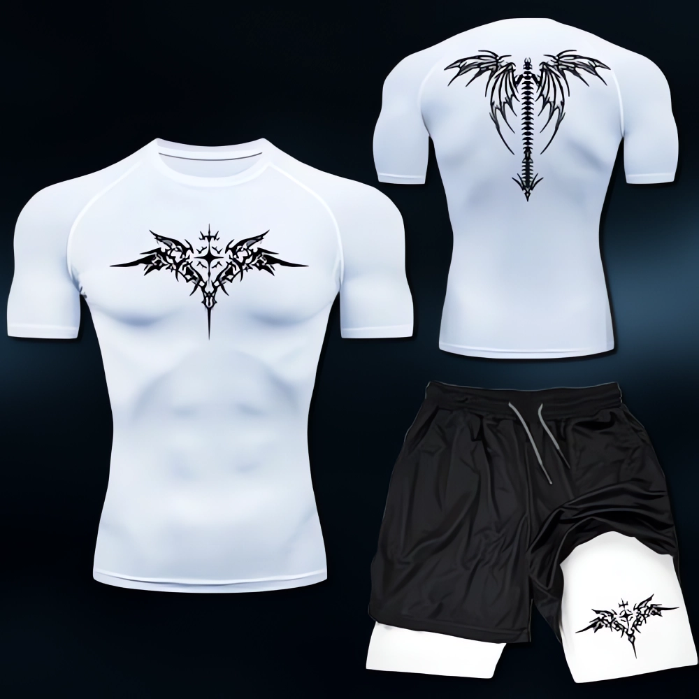 Iron Mind” Fight Set 🥊 – Gym x Combat Edition (Includes Compression Tee + Fight Shorts)